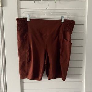 Maurices Rust Orange Biker Shorts with Pockets Size XL